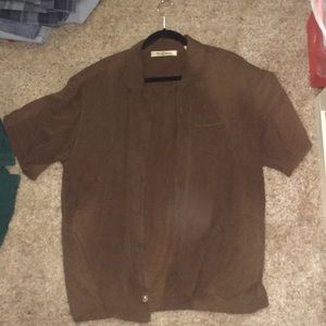 Tommy Bahama brown button up